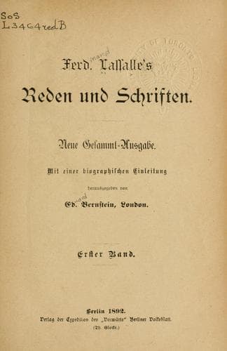 Tapa de Reden und Schriften