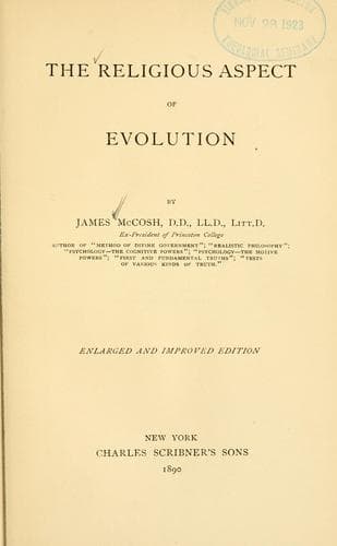 Tapa de The religious aspect of evolution