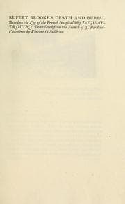 Tapa de Rupert Brooke's Death and burial