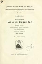 Tapa de Ärztliches aus griechischen Papyrus-Urkunden