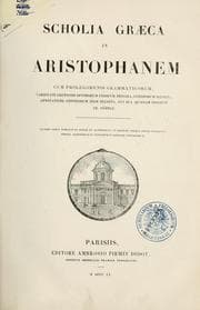 Tapa de Scholia graeca in Aristophanem