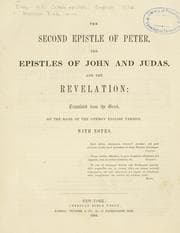 Tapa de The second Epistle of Peter, the Epistles of John and Judas, and the Revelation