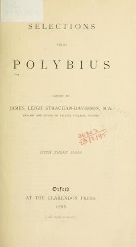 Tapa de Selections from Polybius