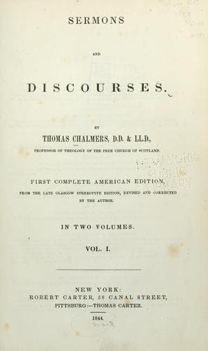 Tapa de Sermons and discourses