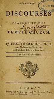 Tapa de Several discourses preached at the Temple church
