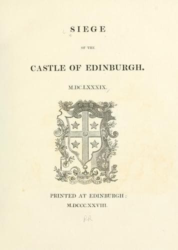 Tapa de Siege of the Castle of Edinburgh