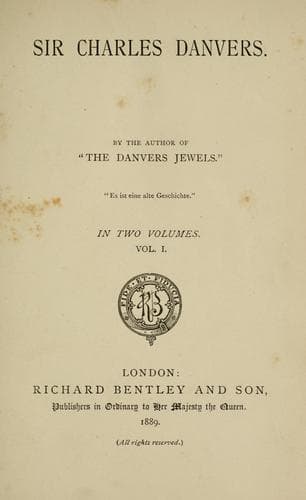 Tapa de Sir Charles Danvers