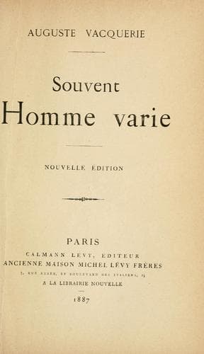 Tapa de Souvent homme varie