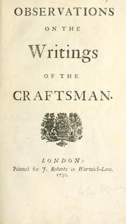 Tapa de Observations on the writings of the Craftsman