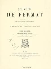 Tapa de Oeuvres de Fermat
