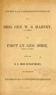 Tapa de Official correspondence of Brig. W.S. Harney, U.S. Army