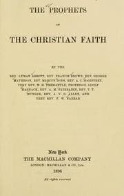 Tapa de The prophets of the christian faith