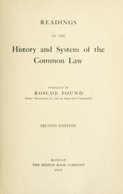 Tapa de Readings on the history and system of the common law