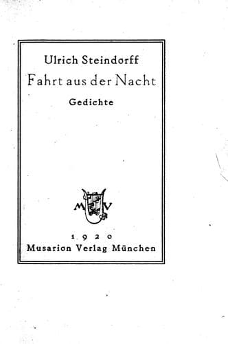 Tapa de Fahrt aus der Nacht