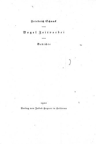 Tapa de Vogel Zeitvorbei