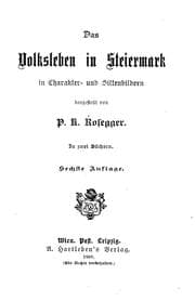 Tapa de Das Volksleben in Steiermark in Charakter- und Sittenbildern