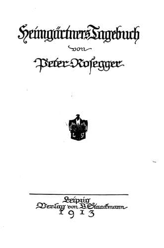 Tapa de Heimgärtners Tagebuch