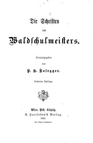 Tapa de Die Schriften des Waldschulmeisters
