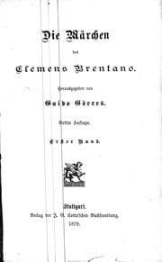 Tapa de Die Märchen des Clemens Brentano