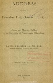 Tapa de Address delivered on Columbus day