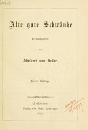 Tapa de Alte gute Schwänke