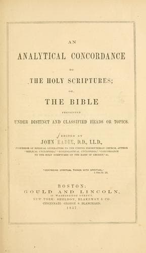 Tapa de An analytical concordance to the Holy Scriptures