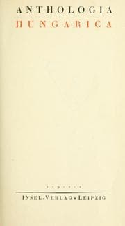 Tapa de Anthologia Hungarica