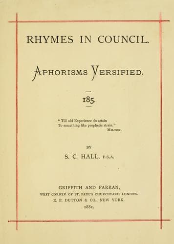 Tapa de Rhymes in council