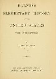 Tapa de Barnes's elementary history of the United States told in biographies