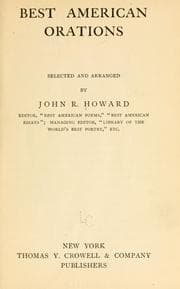 Tapa de Best American orations
