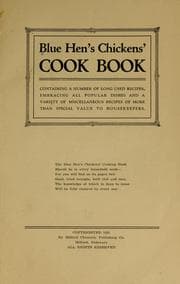 Tapa de Blue hen's chickens' cook book