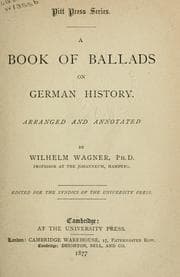 Tapa de A book of ballads on German history