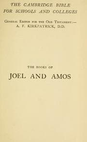 Tapa de The books of Joel and Amos