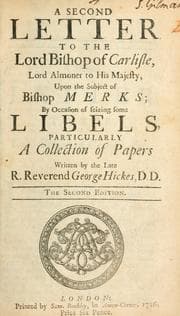 Tapa de A second letter to the Lord Bishop of Carlisle ... upon the subject of Bishop Merks