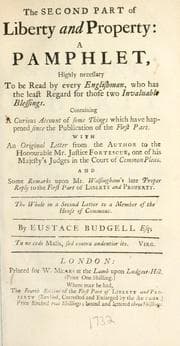 Tapa de The second part of Liberty and property ... with ... some remarks upon Mr. Walsingham's late proper reply to the first part of Liberty and property ..