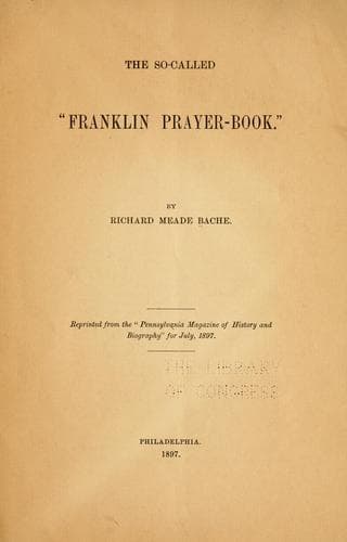 Tapa de The so-called "Franklin prayer-book."