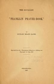 Tapa de The so-called "Franklin prayer-book."