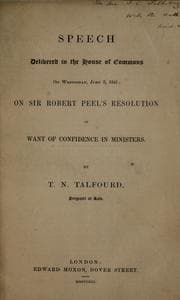 Tapa de Speech delivered in the House of Commons, on Wednesday, June 3, 1841