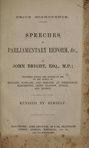 Tapa de Speeches on parliamentary reform, &c