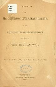 Tapa de Speech of Mr. C. Hudson, of Massachusetts