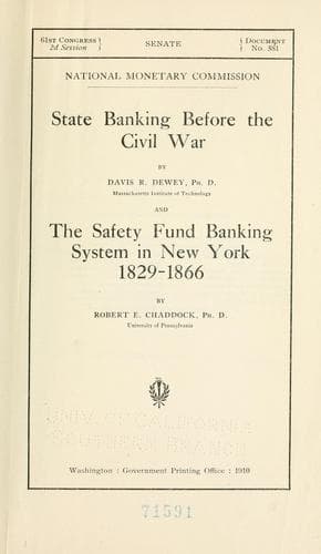 Tapa de State banking before the civil war