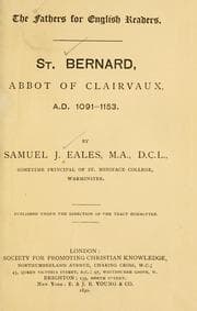 Tapa de St. Bernard, abbot of Clairvaux, A. D. 1091-1153
