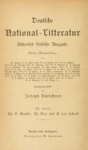 Tapa de Ch. D. Grabbe, M. Beer und E. von Schenk