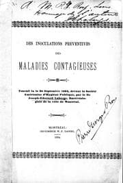 Tapa de Des inoculations préventives des maladies contagieuses