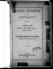 Tapa de Medical education in Ontario