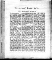 Tapa de Crowners' quest law