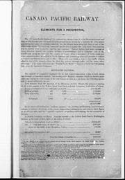 Tapa de Canada Pacific Railway