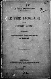 Tapa de Le père Lacordaire et les jeunes gens