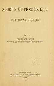 Tapa de Stories of pioneer life