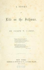 Tapa de A story of life on the Isthmus